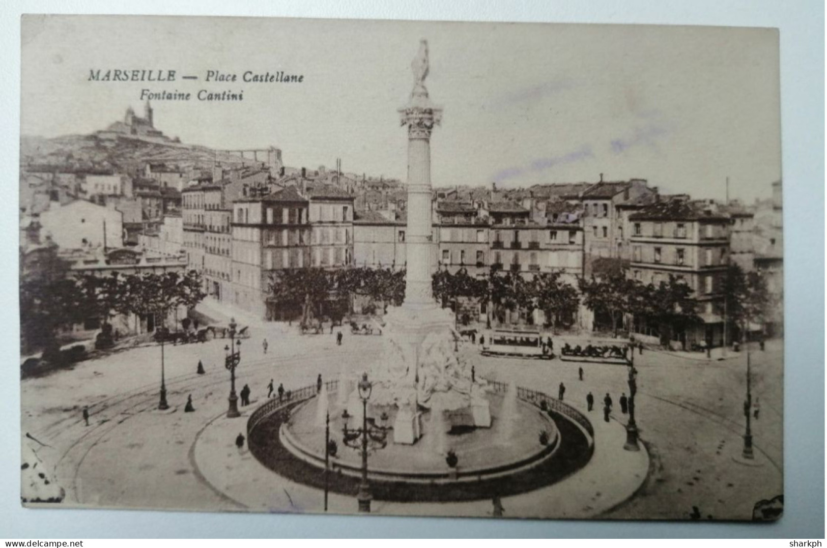 CPA MARSEILLE "La Place Castellane Et La Fontaine Cantini" - Castellane, Prado, Menpenti, Rouet