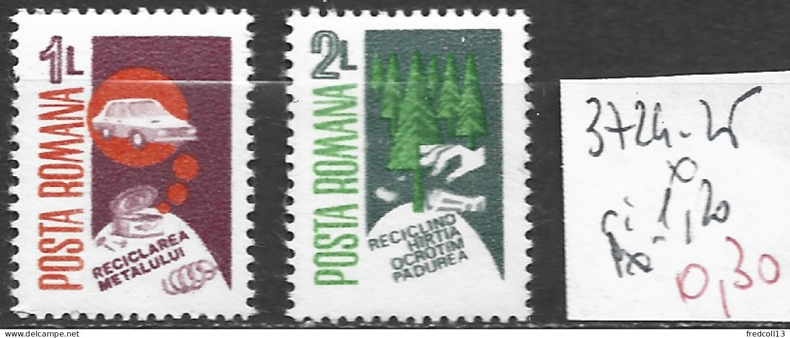 ROUMANIE 3724-25 * Côte 1.20 € - Unused Stamps
