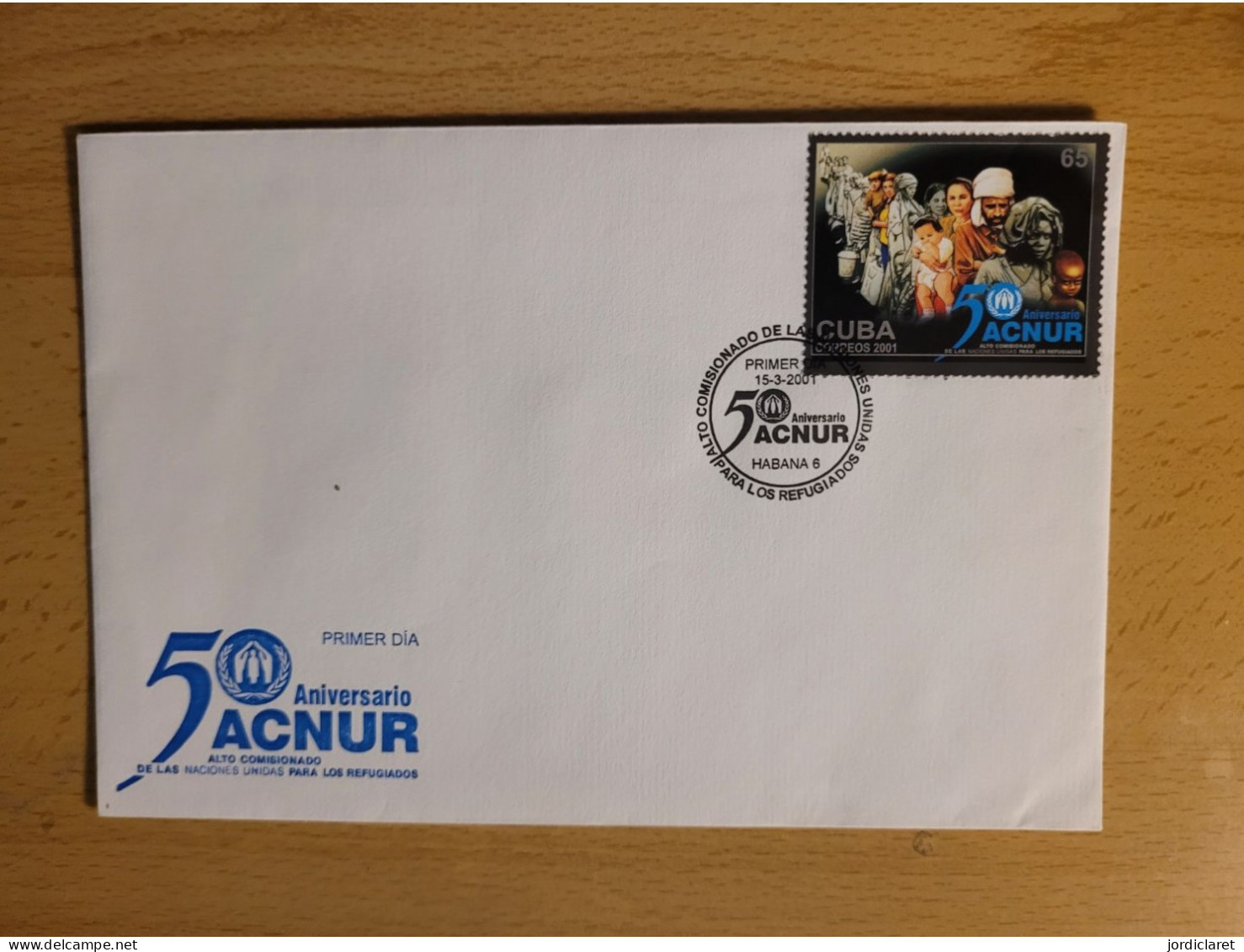 FDC Cuba 2001 ACNUR - Refugiados