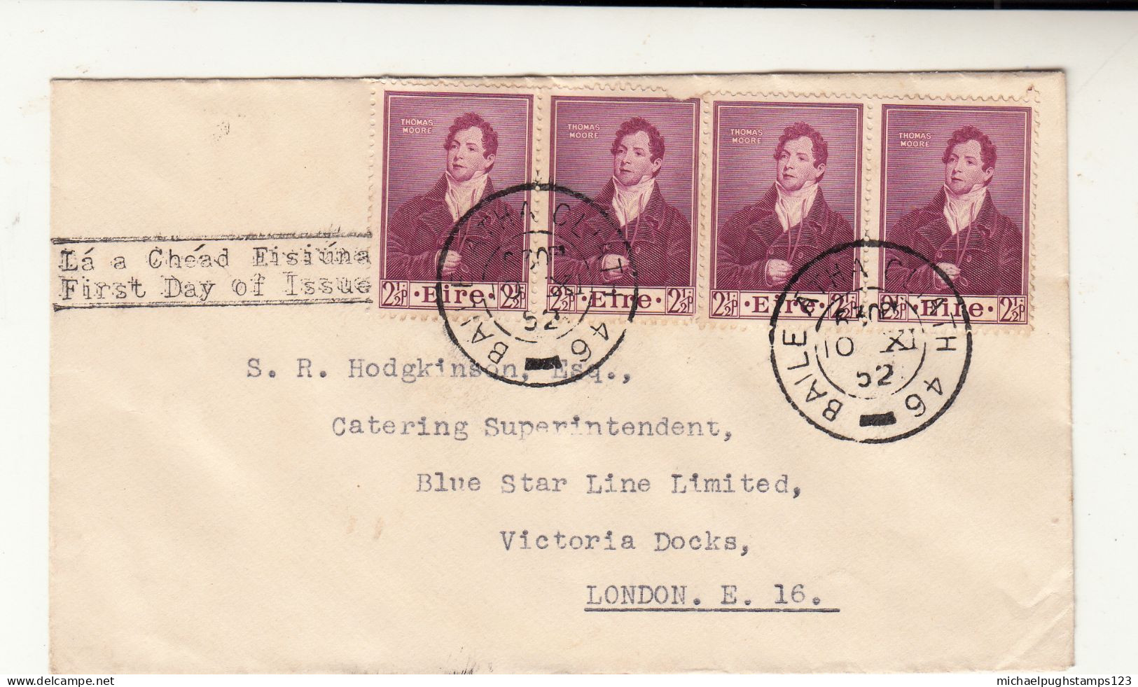 Ireland / 1952 First Day Covers - Autres & Non Classés