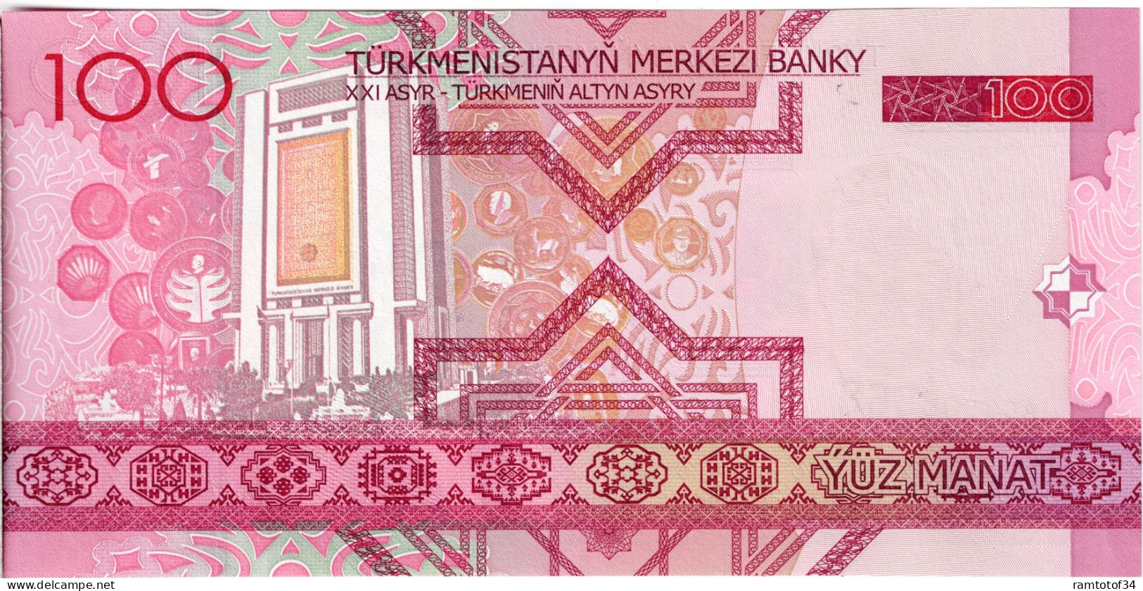 Turkménistan - 100 Manat 2005 UNC - Turkmenistán