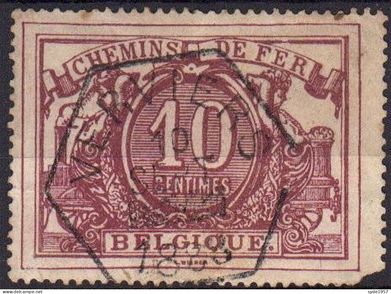Belgique Chemin De Fer 1892-1894 COB CF7 (coin Inférieur Droit Déchiré - Voir Scan) - Usados