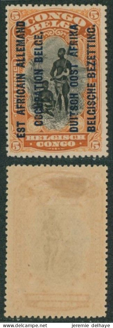 Ruanda-Urundi - N°35* (surcharge Type B) + Curiosité : Grand T Dans OCCUPATION - Neufs