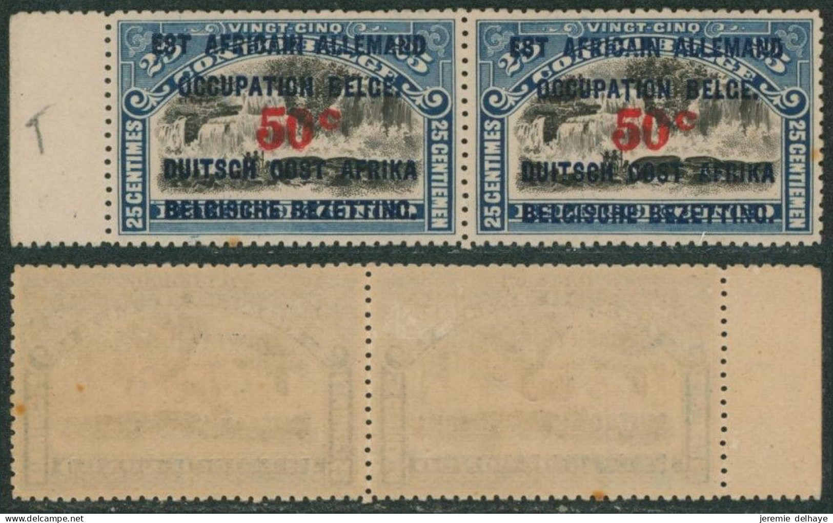 Ruanda-Urundi - N°49 En Paire */** + Cu : Grand T Dans Occupation (curiosité **) - Unused Stamps