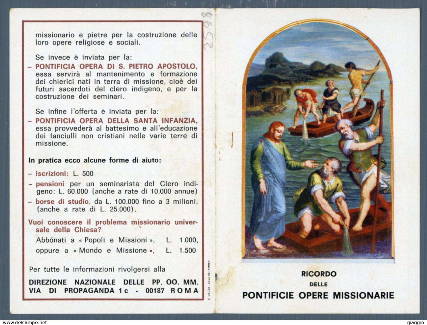 °°° Santino N. 8652 - Pontificie Opere Missionarie °°° - Religion & Esotericism