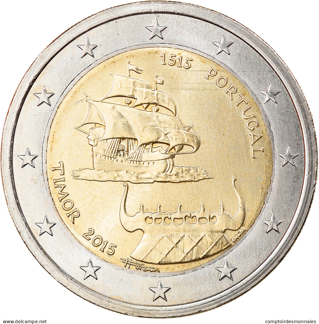 Portugal, 2 Euro, Timor, 2015, SPL, Bi-Metallic, KM:New - Portogallo
