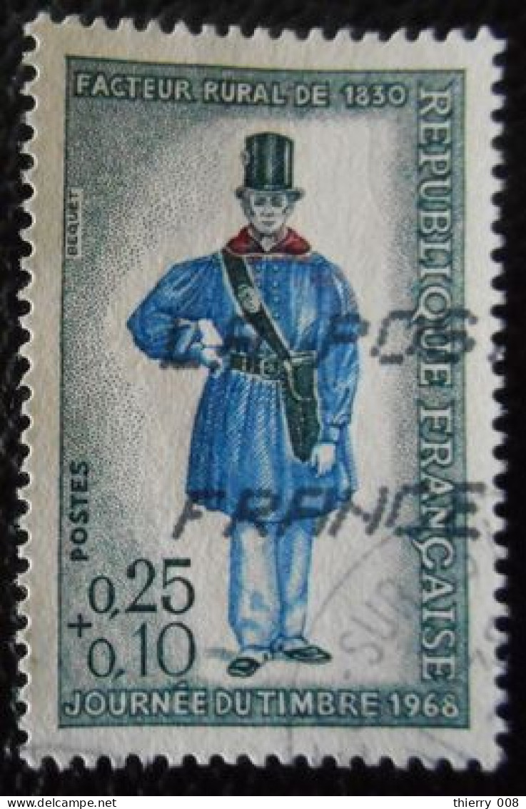 1549 France 1968 Oblitéré  Journée Du Timbre Facteur Rural 1830 - Used Stamps