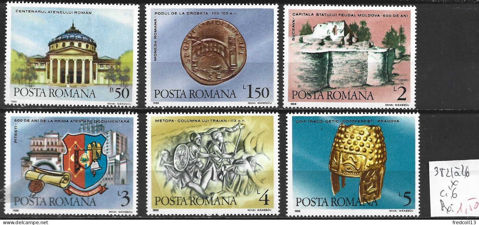 ROUMANIE 3821 à 26 * Côte 6 € - Unused Stamps