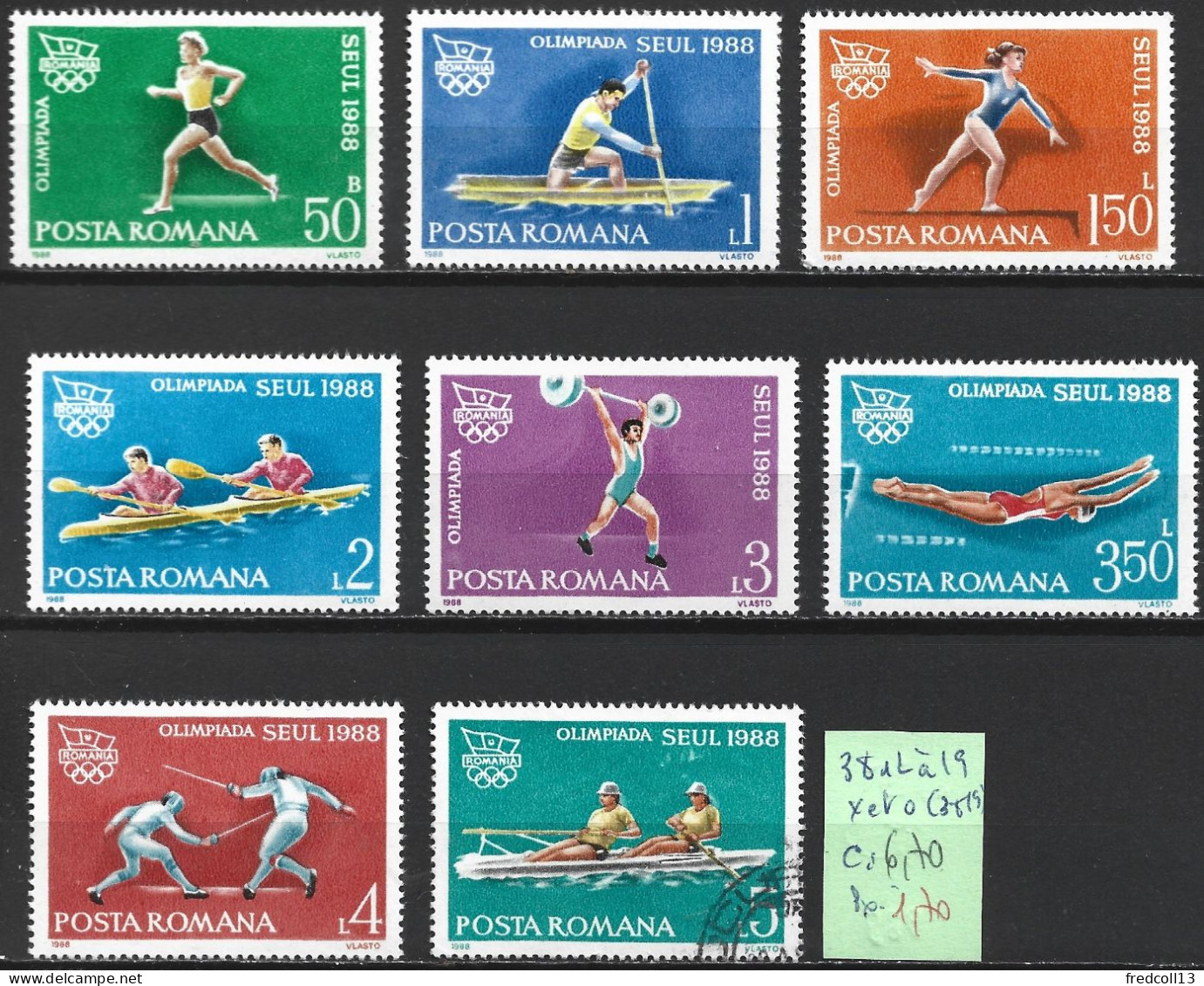 ROUMANIE 3812 à 19 * ( 3819 Oblitéré ) Côte 6.70 € - Unused Stamps