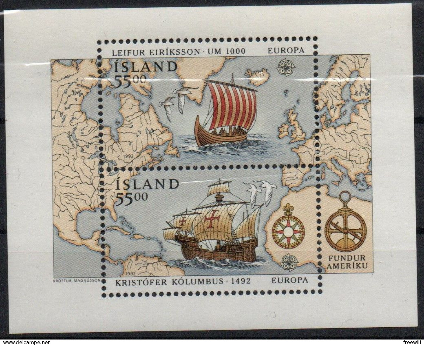 Islande Europa 1992 - Blocks & Sheetlets
