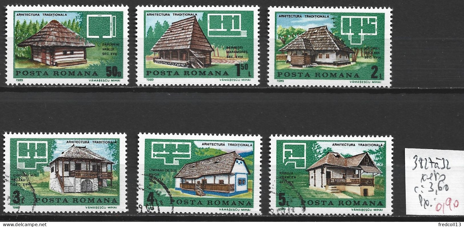 ROUMANIE 3827 à 32 Oblitérés Côte 3.60 € - Used Stamps