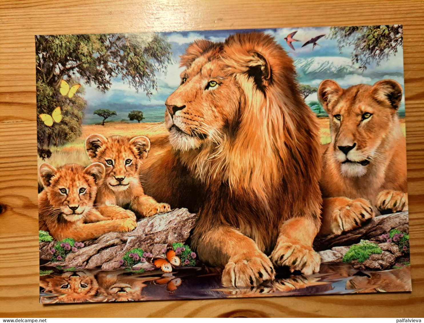 Postcard Hungary - Lion - Lions