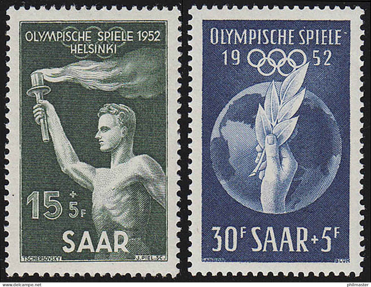 314-315 Olympiade 1952, Satz Postfrisch ** - Neufs