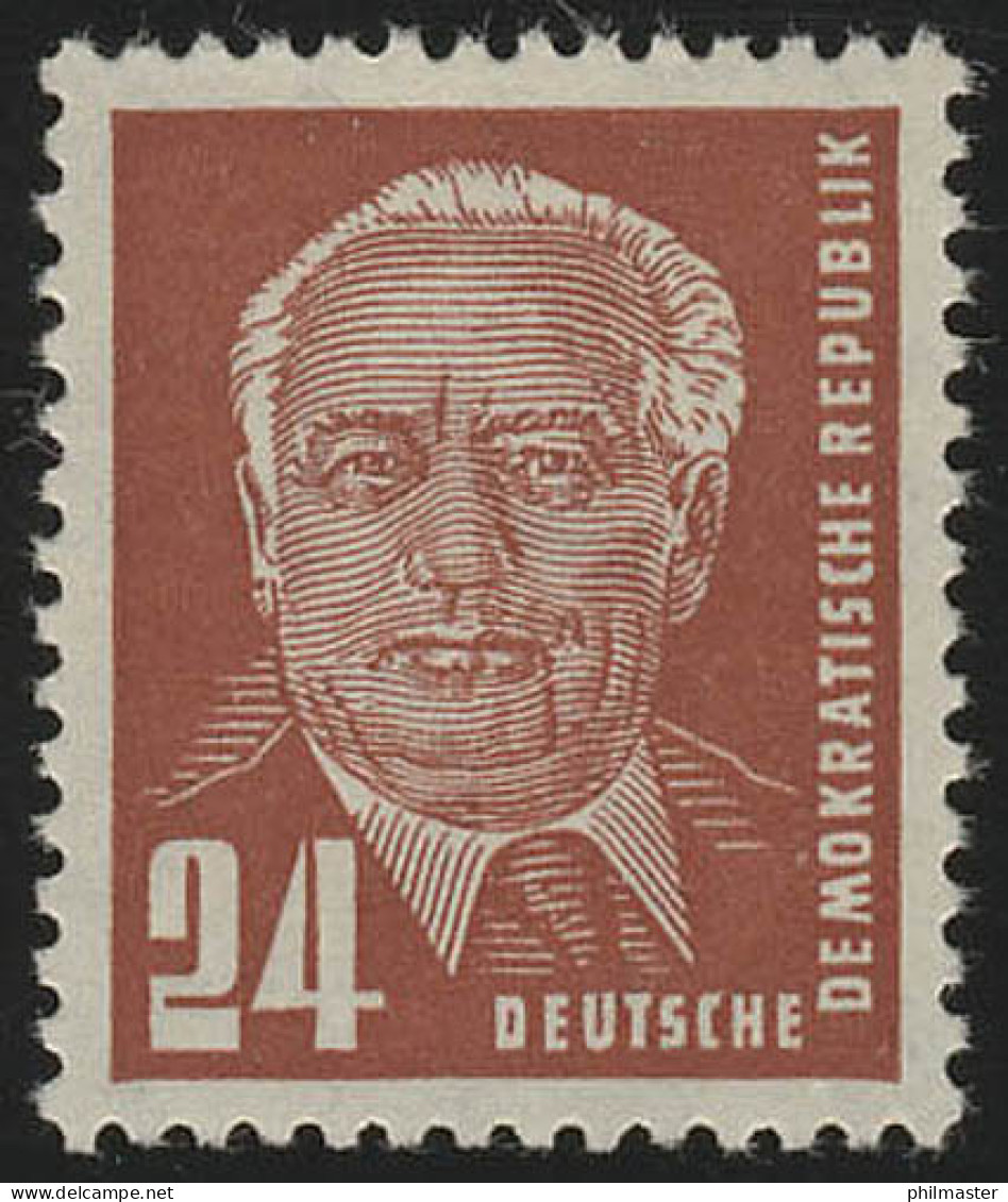 324za XI Wilhelm Pieck 24 Pf Wz.2 XI ** Postfrisch - Unused Stamps
