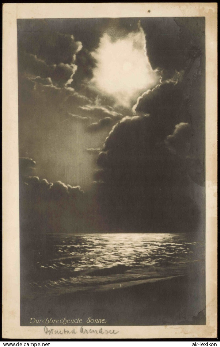 Arendsee Kühlungsborn Durchbrechende Sonne. Stimmungsbild 1930  Gel. Bahnpost - Kuehlungsborn