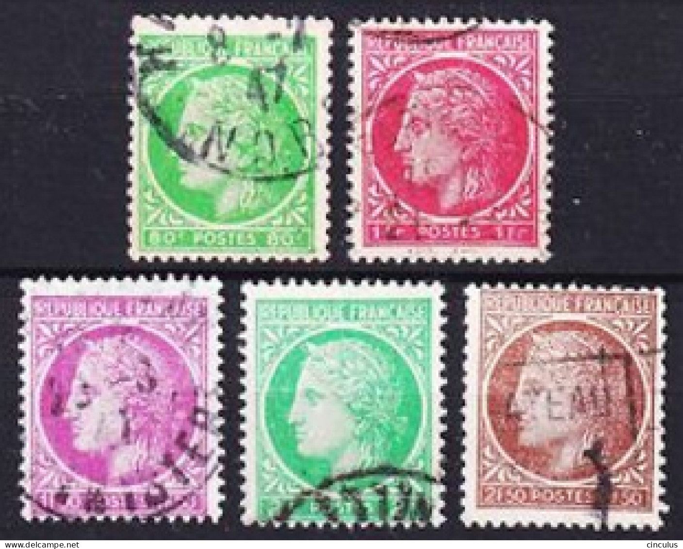 1945. France. Ceres. Used. Mi. Nr. 679, 681, 683, 686, 688 - Used Stamps