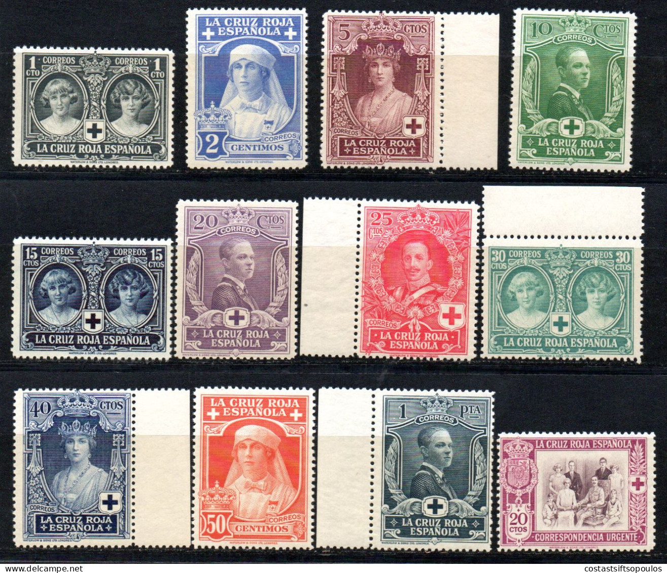 2774. .SPAIN.1926 RED CROSS,SC. B1-B11,EB1,SHORT SET,(-B12,B13)MNH - Neufs