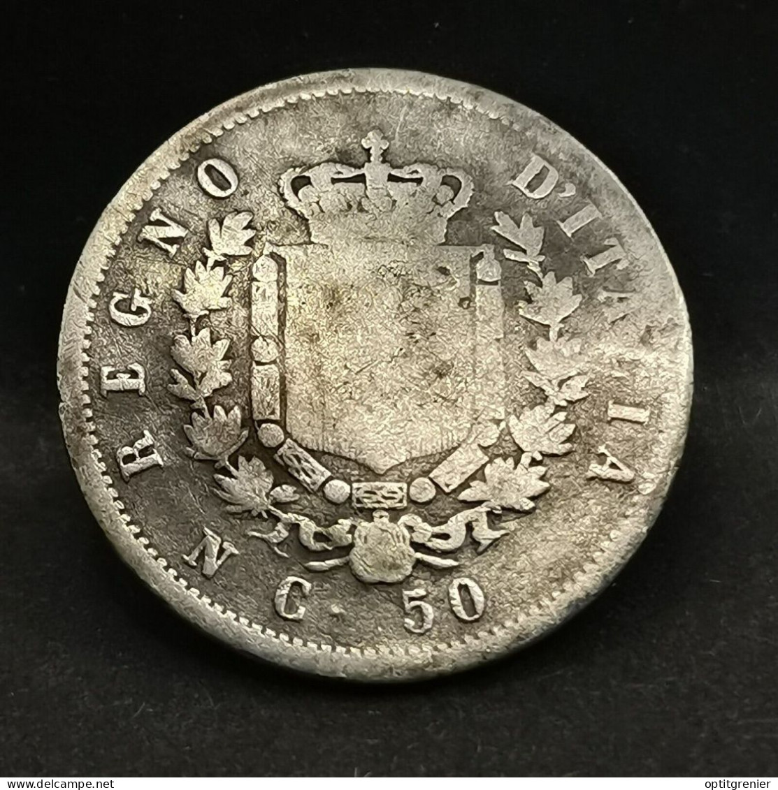 50 CENTESIMI ARGENT 1862 N VICTOR EMMANUEL II 630433 Ex. ITALIE / ITALIA SILVER - 1861-1878 : Vittoro Emanuele II