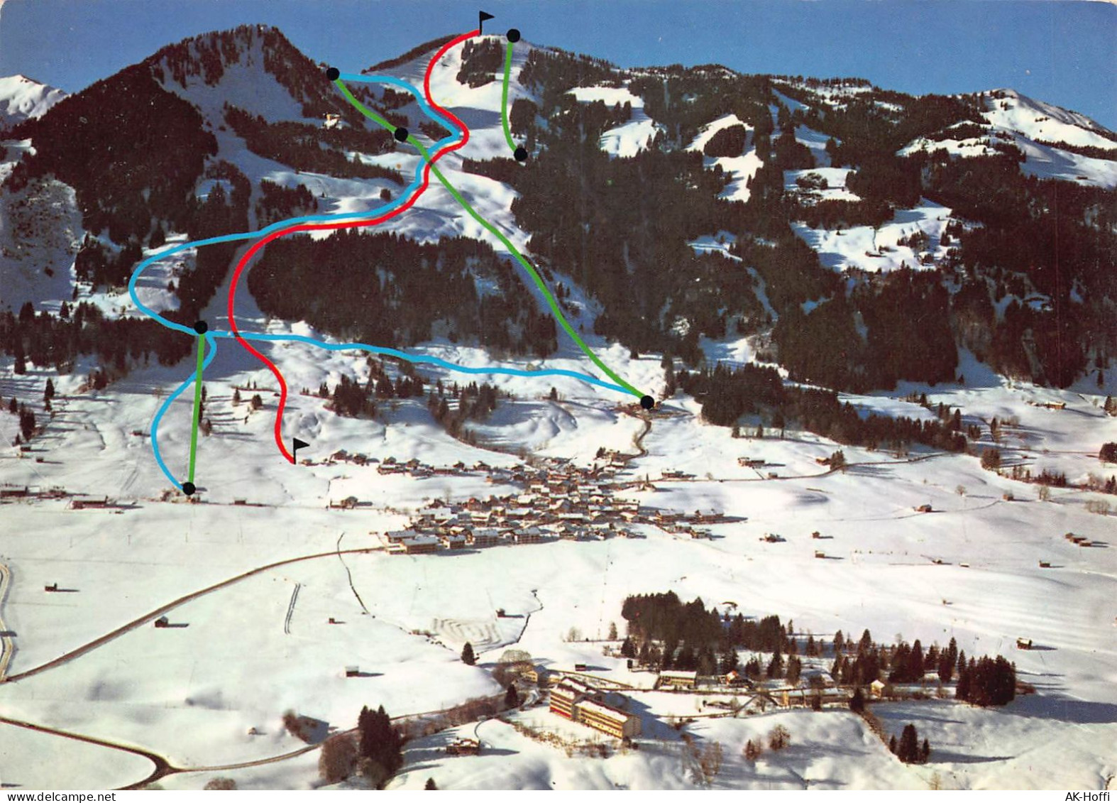 Bolsterlang - Skizentrum Hörnergruppe Mitte Hörnerbahn Mit Nebenanlagen, FIS-A-Strecke Und Hauptabfahrten - Fischen