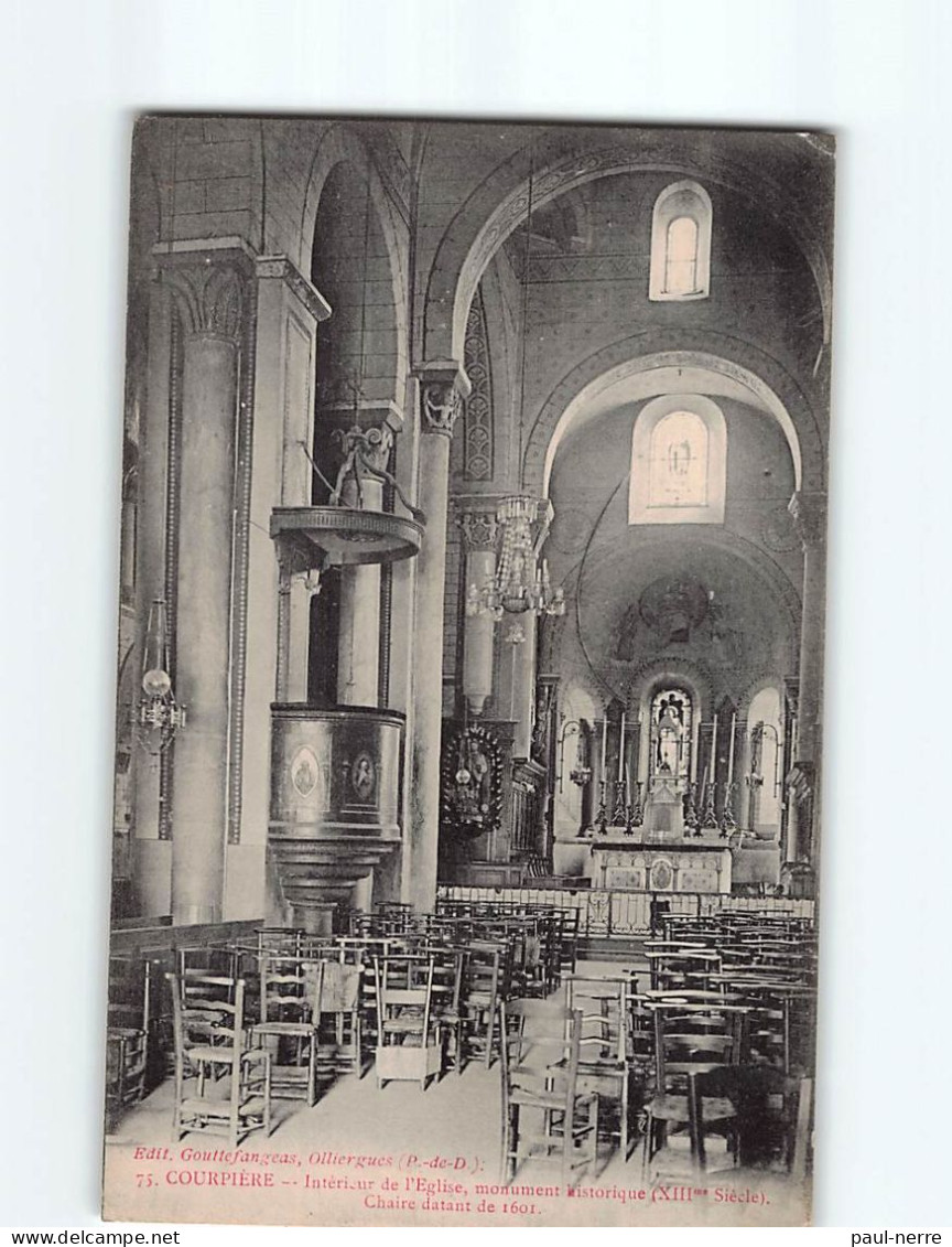 COURPIERE : Intérieur De L'Eglise - état - Courpiere