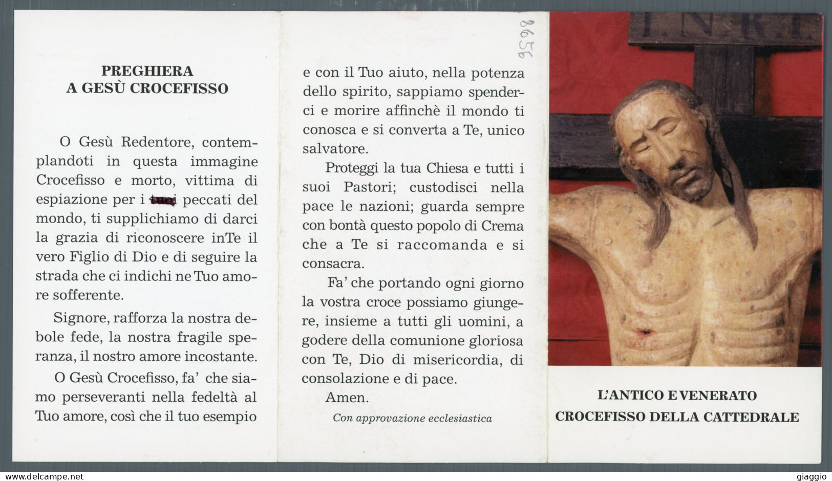 °°° Santino N. 8656 - L'antico E Venerato Crocefisso Della Cattedrale °°° - Religion & Esotericism