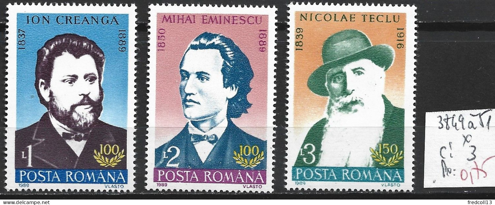 ROUMANIE 3849 à 51 * Côte 3 € - Unused Stamps