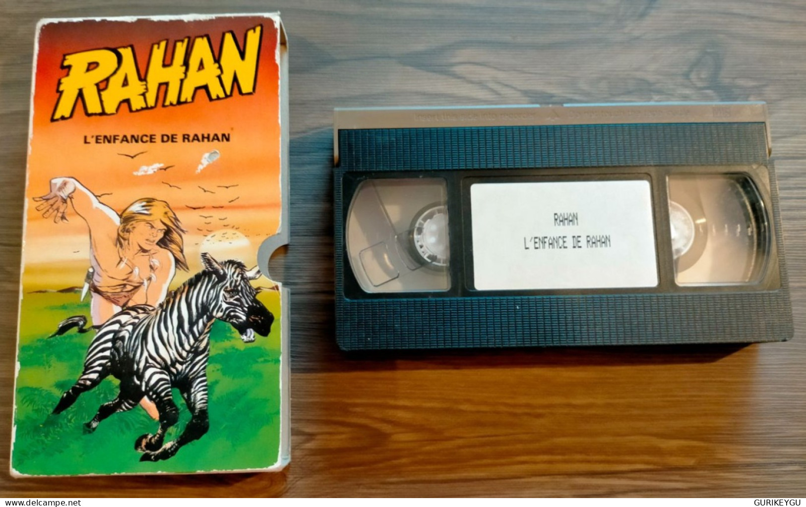 Ancienne VHS K7 CASSETTE VIDEO RARE RAHAN DESSIN ANIME L'ENFANCE DE RAHAN Vintage 1987 - Cartoons