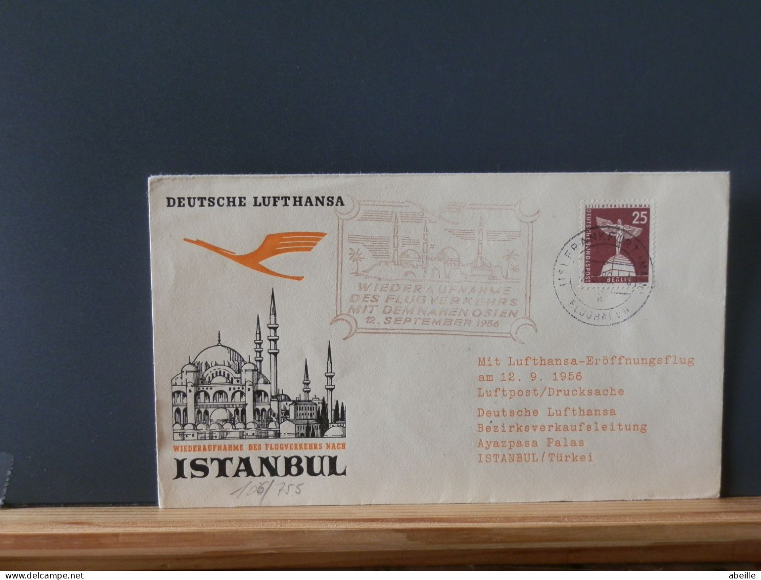 106/755   DOC. LUFTHANSA   BERLIN  NR. 147  ISTANBUL - Luftpost