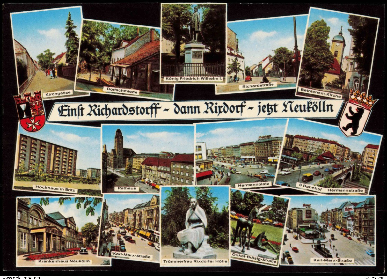 Ansichtskarte Neukölln-Berlin Rixdorf Stadtteilansichten Einst Und Jetzt 1972 - Neukölln
