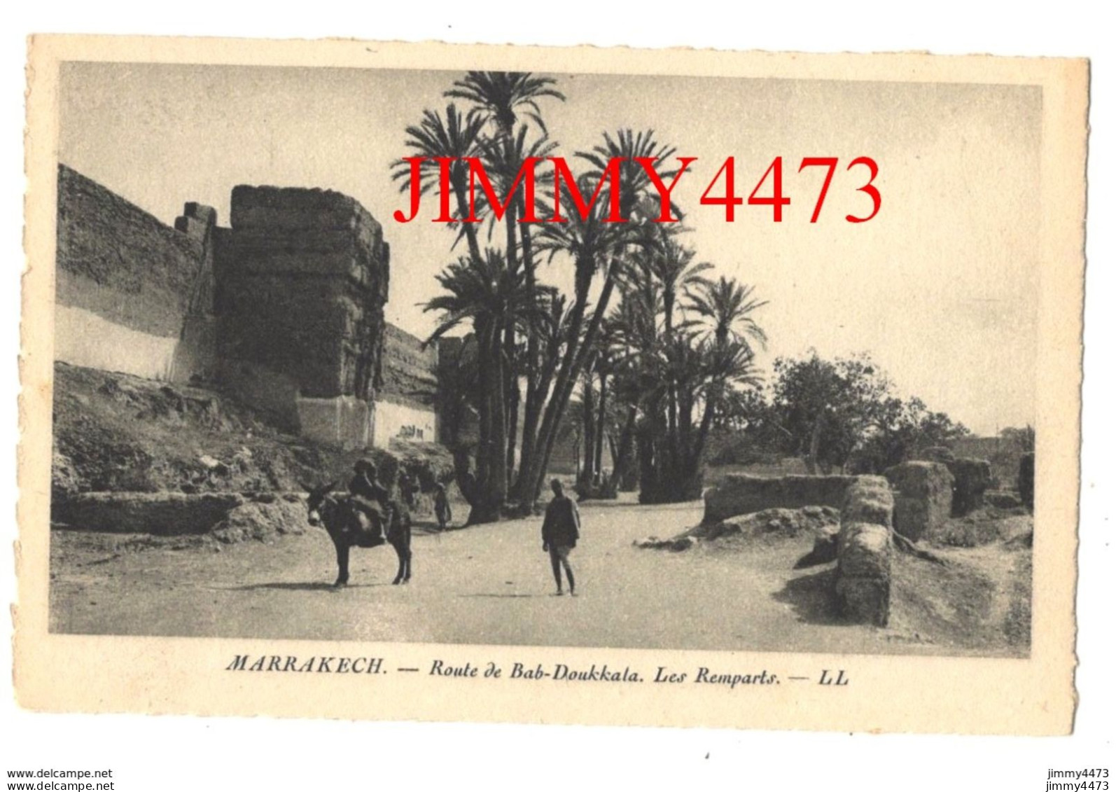 CPA - MARRAKECH - Route De Bab-Doukkala ( Bien Animée ) Les Remparts - L L - Edit. Lévy Et Neurdein Paris - Marrakech