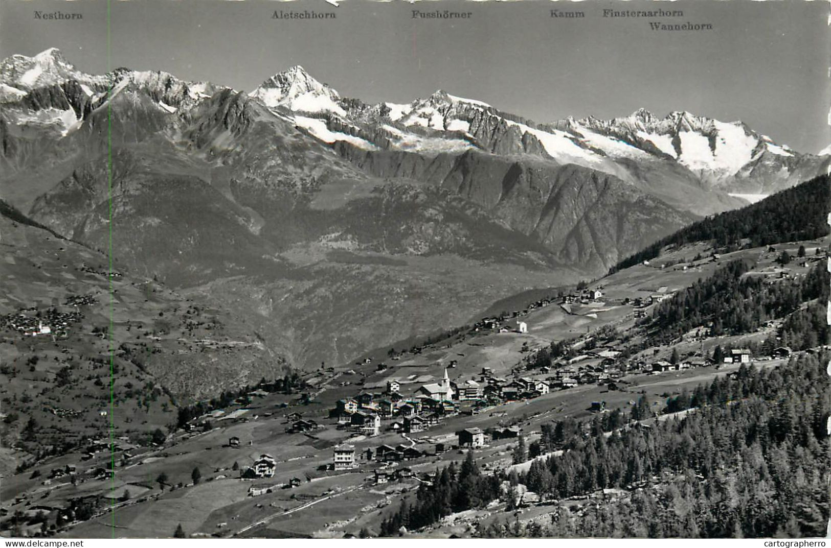 Switzerland Grachen Nesthorn, Aletschhorn Und Fiescherhorner - Grächen