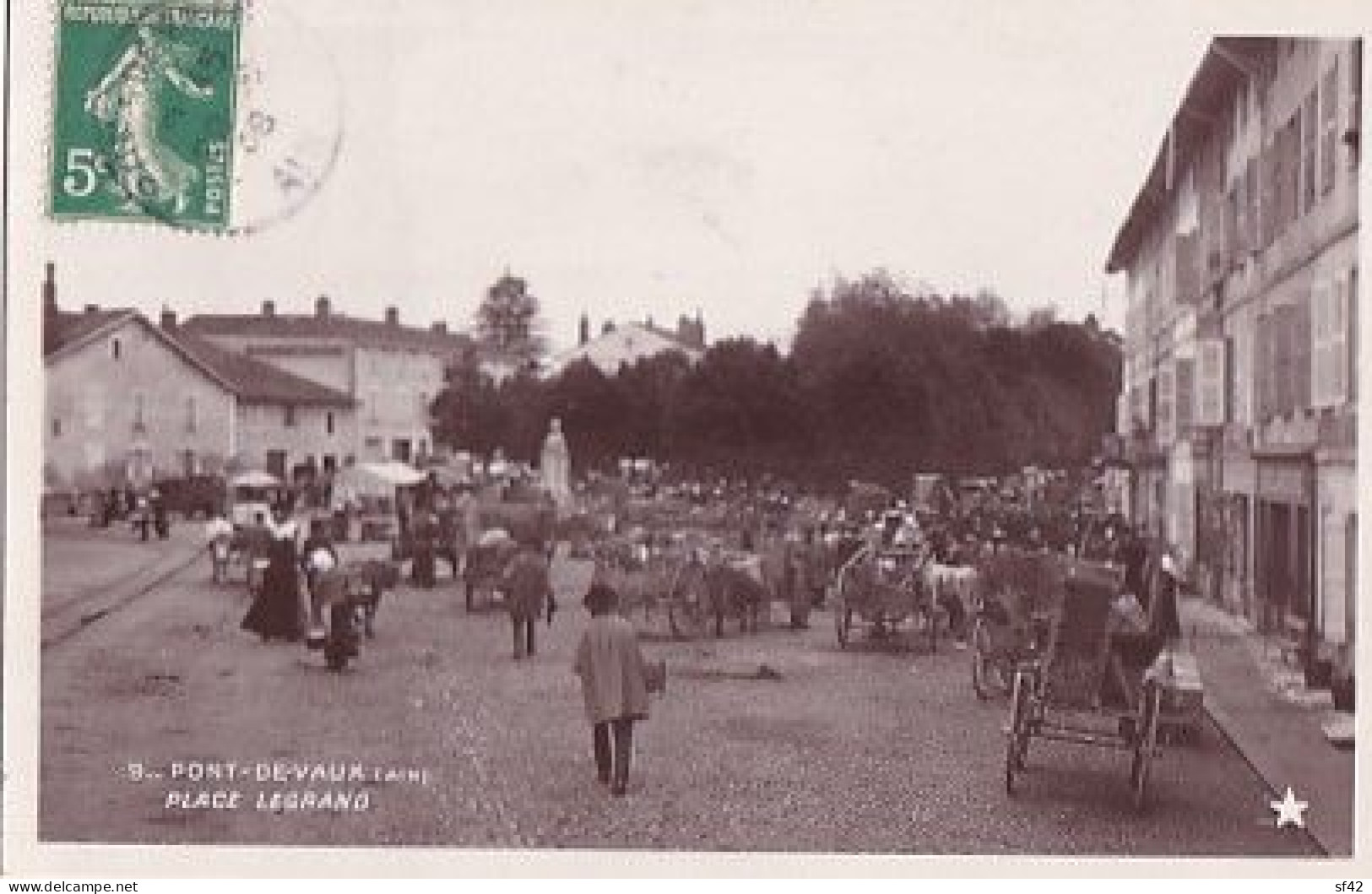 PONT DE VAUX                                PLACE LEGRAND    LA FOIRE - Pont-de-Vaux