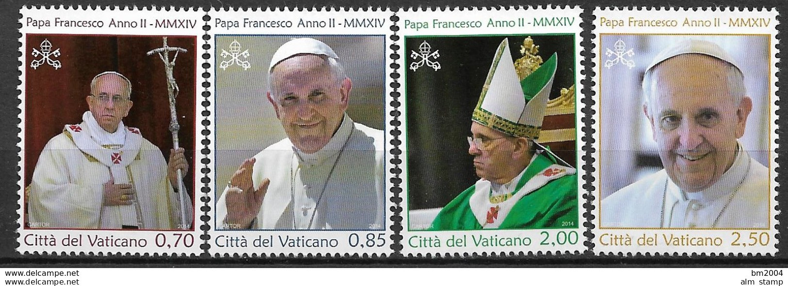 2014 Vatikan Mi.1795-8**MNH  Beginn Des Zweiten Pontifikatsjahres Von Papst Franziskus - Neufs