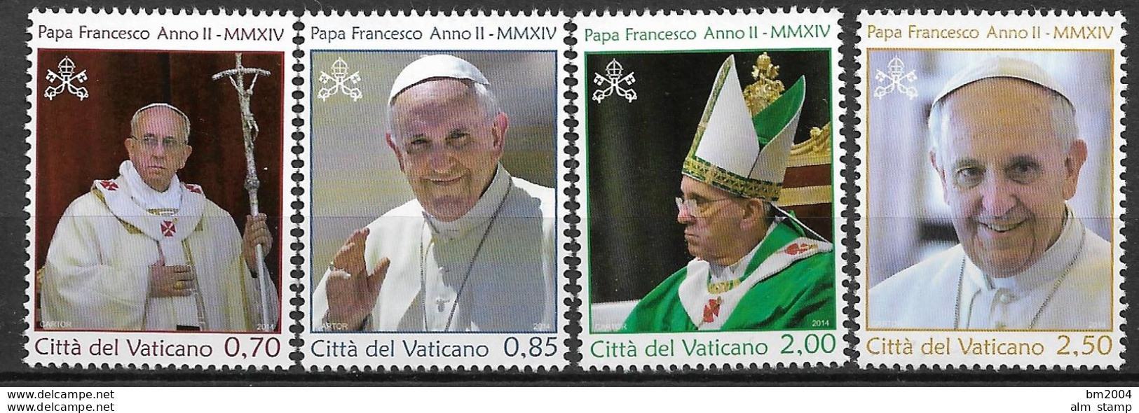 2014 Vatikan Mi.1795-8**MNH  Beginn Des Zweiten Pontifikatsjahres Von Papst Franziskus - Nuevos