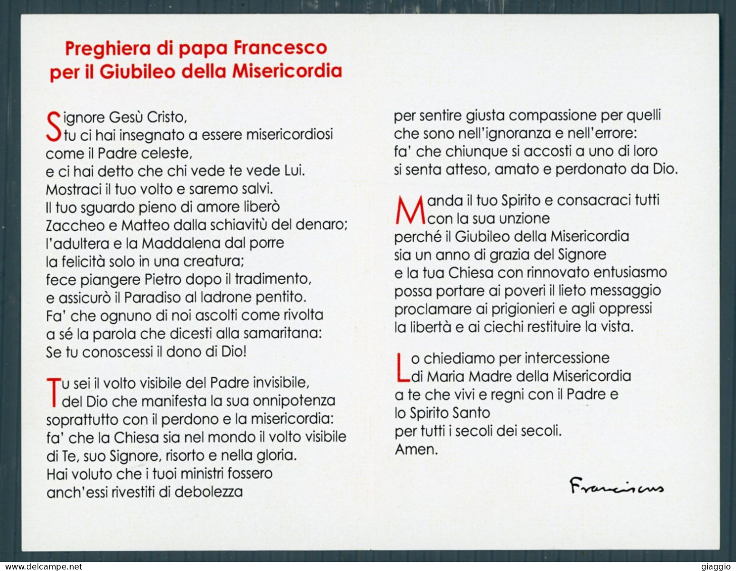 °°° Santino N. 8658 - Misericordiosi Come Il Padre °°° - Religion & Esotérisme