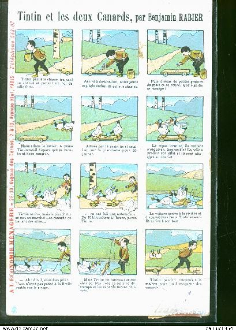 TINTIN ET LES DEUX CANARDS PAR BEJAMIN BARBIEN - Rabier, B.