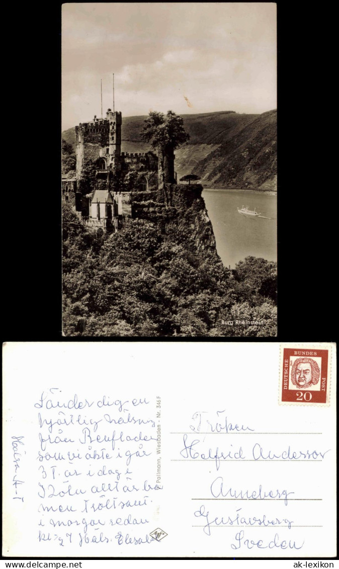 Ansichtskarte Bingen Am Rhein Burg / Schloss Rheinstein 1962 - Bingen