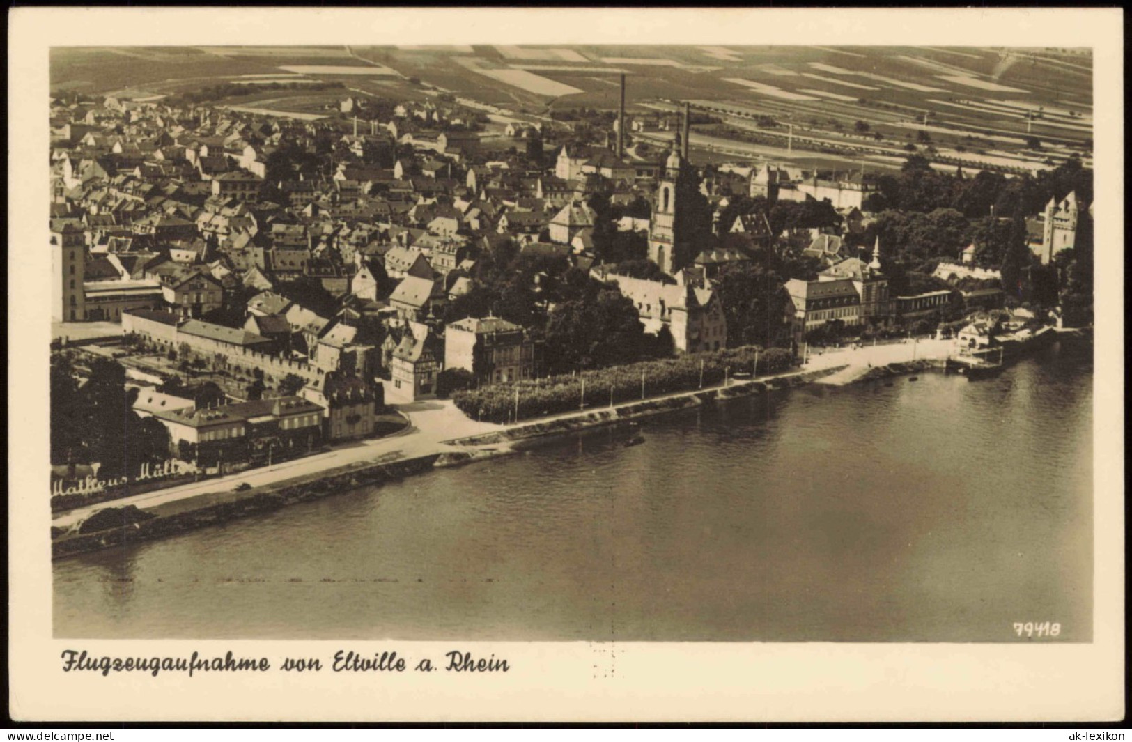 Ansichtskarte Eltville Am Rhein Luftbild 1951 - Eltville