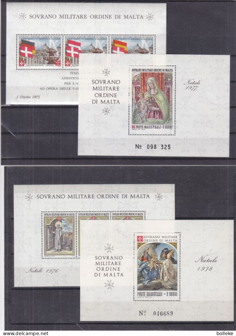 Noël - Ordre De Malte - Yvert 4 BF De 1975 76 77 Et 78 ** - - Sovrano Militare Ordine Di Malta