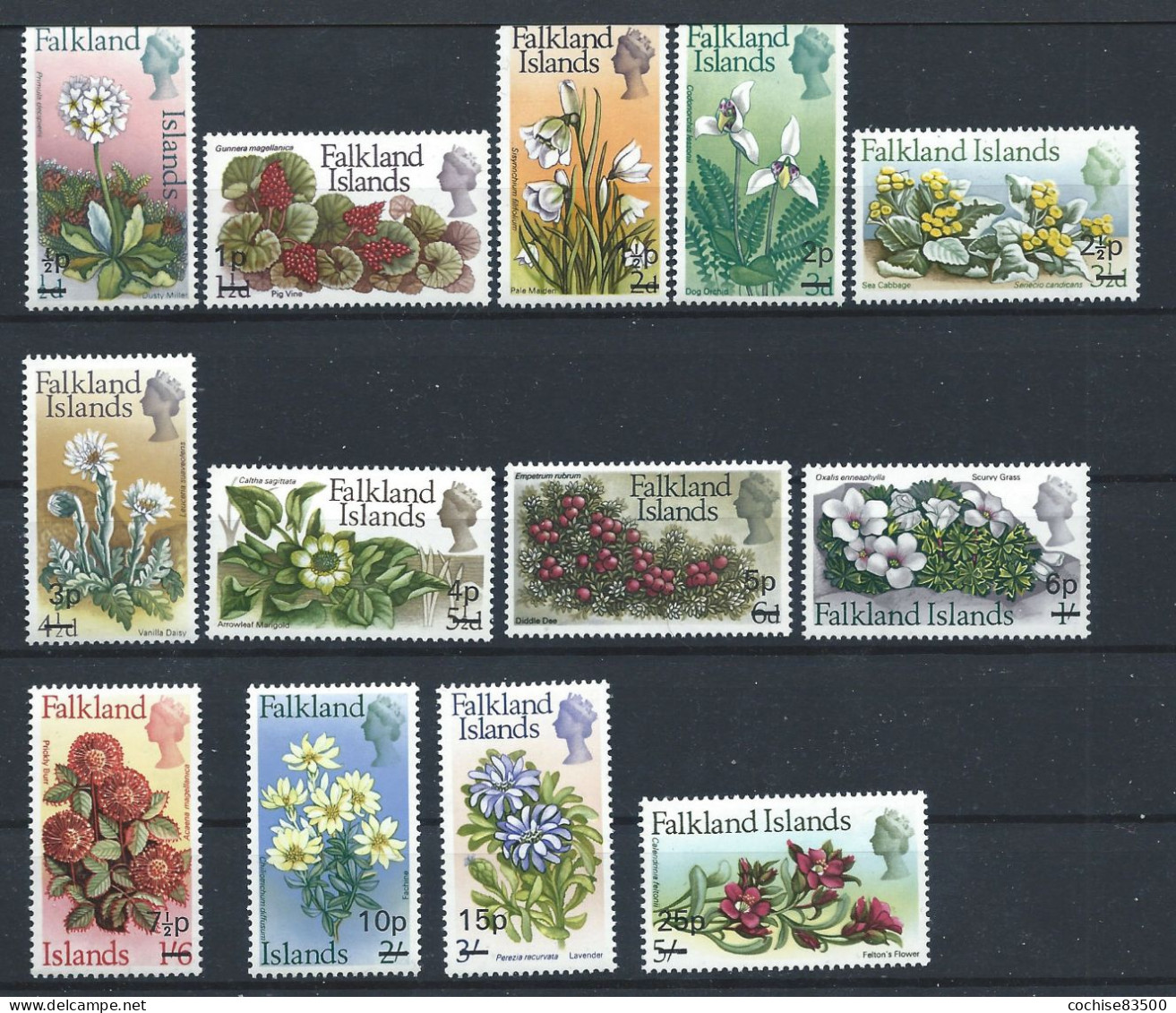 Falkland N°191/203** (MNH) 1971 - Fleurs Divers - Islas Malvinas