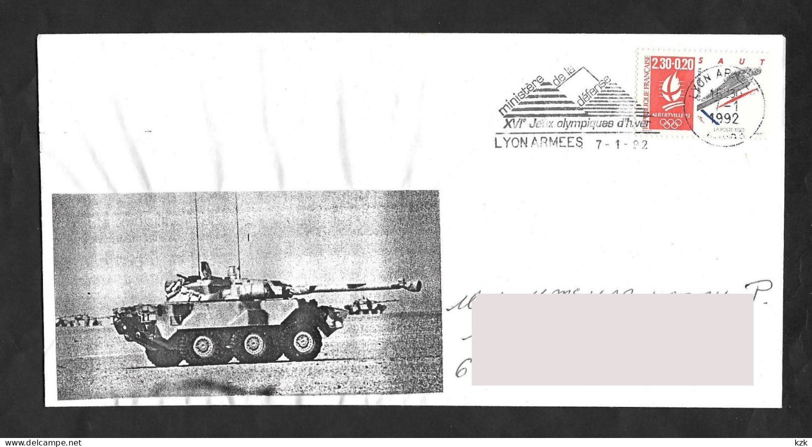 18	078	-	XVI° JO D'Hiver - Poste Aux Armées  -  Lyon Armée  7/01/1992 - Winter 1992: Albertville