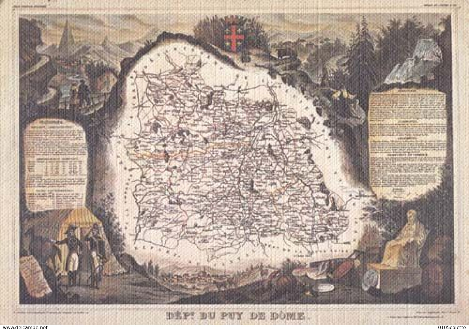 Carte - France 63 - Gravures Anciennes - Le Département Du Puy De Dome  - PRIX FIXE - ( Cd067) - Carte Geografiche