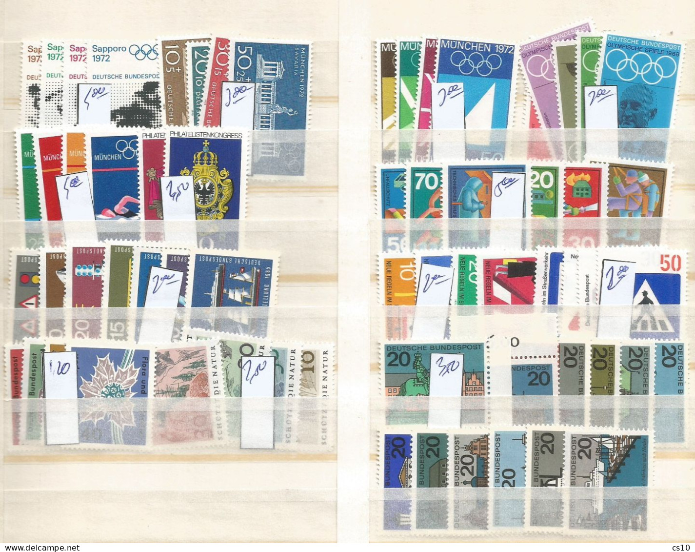 Germany BRD 1949/1960 quite cpl collection 13 scans MNH/mlh incl.CELEBRATIVES with Hvs great condition SEE SCANS