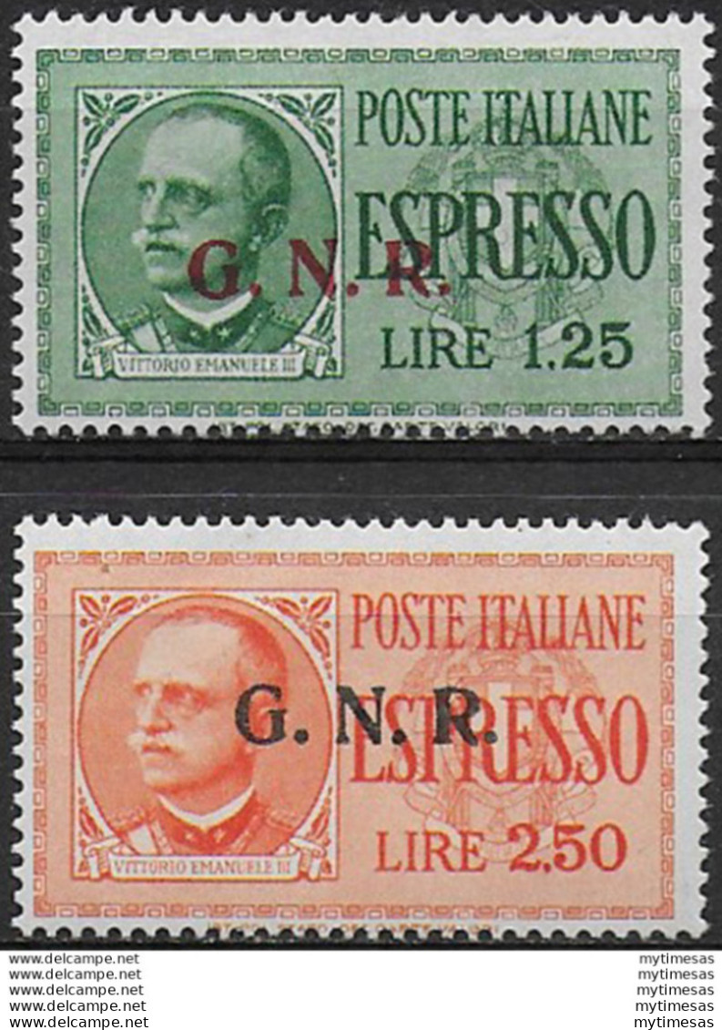 1944 Repubblica Sociale Espressi G.N.R. Verona Mc MNH Sassone N. 19/20 - Otros & Sin Clasificación