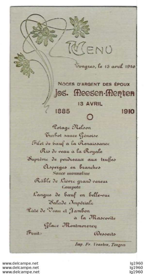 LOT DE 35 MENUS - 1895 - 1937