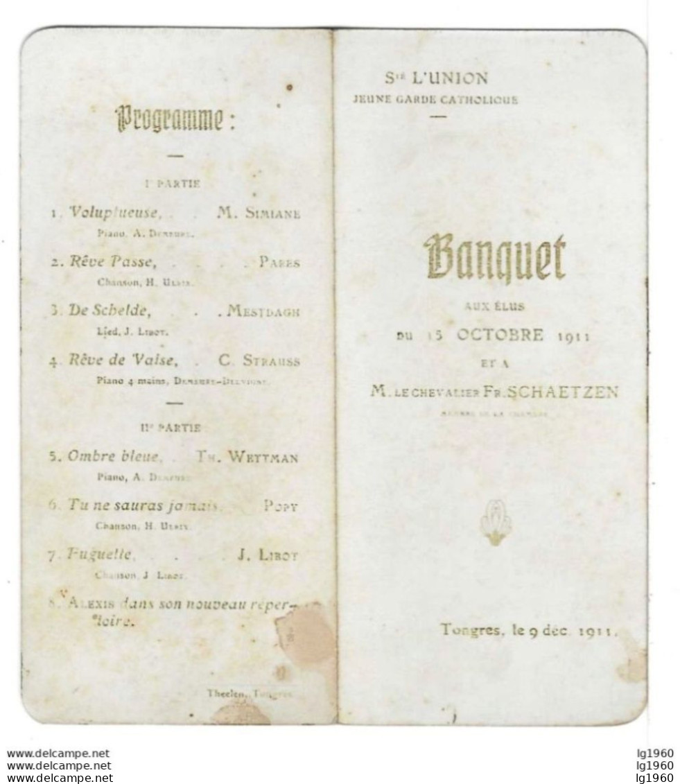 LOT DE 35 MENUS - 1895 - 1937