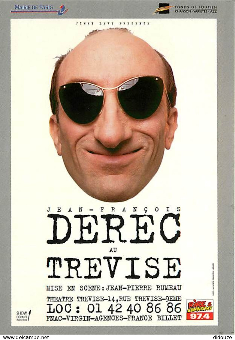 Publicite - Jean-François Derec Au Trevise - Spectacle - Humoriste - Carte Neuve - CPM - Voir Scans Recto-Verso - Publicidad