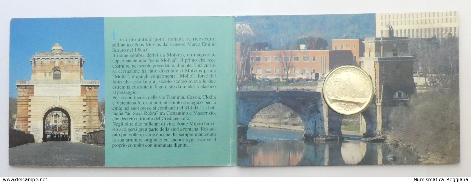 Repubblica Italiana - 500 Lire 1991 Edificazione Ponte Milvio FDC - Jahressets & Polierte Platten