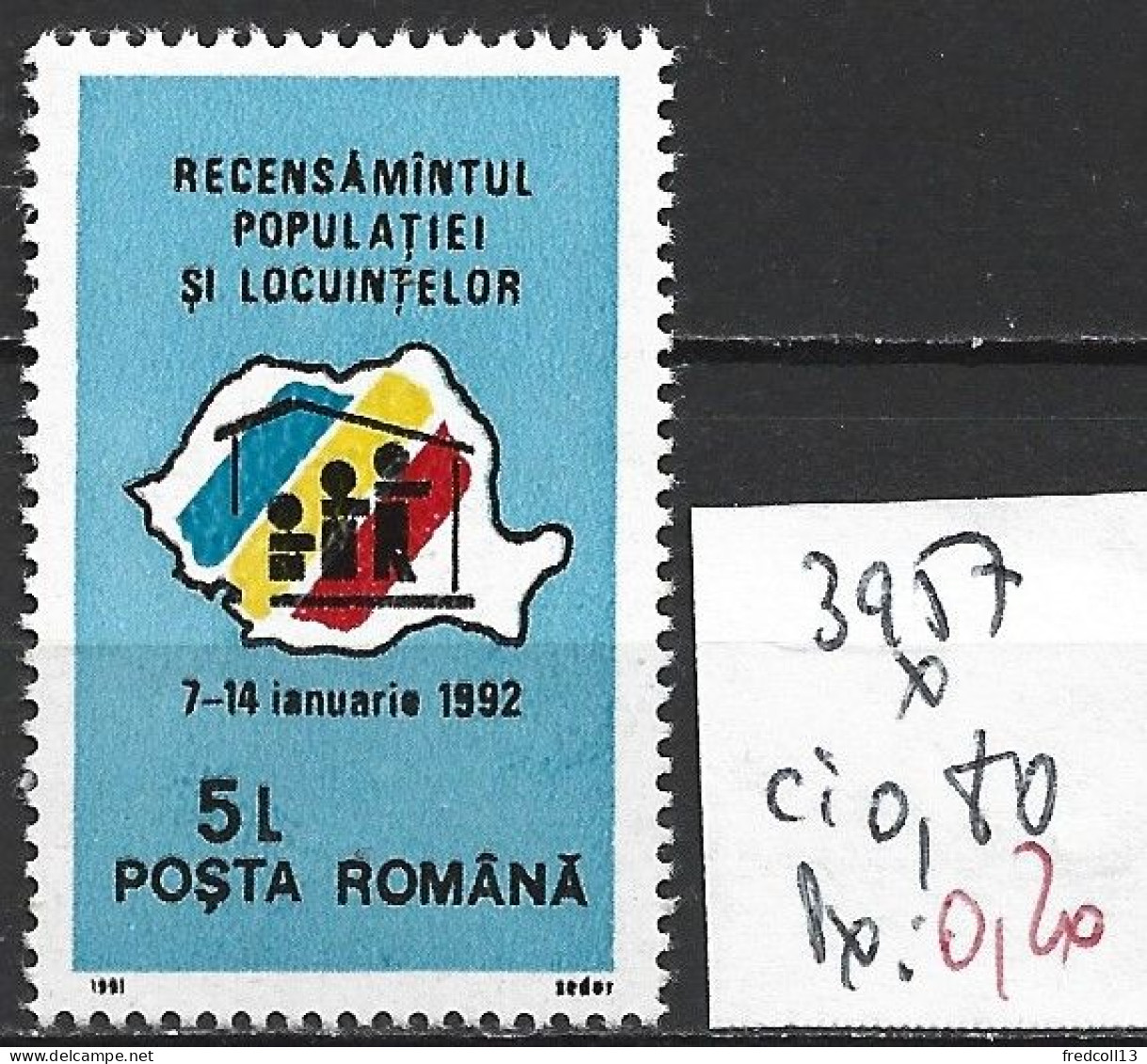 ROUMANIE 3957 * Côte 0.80 € - Unused Stamps
