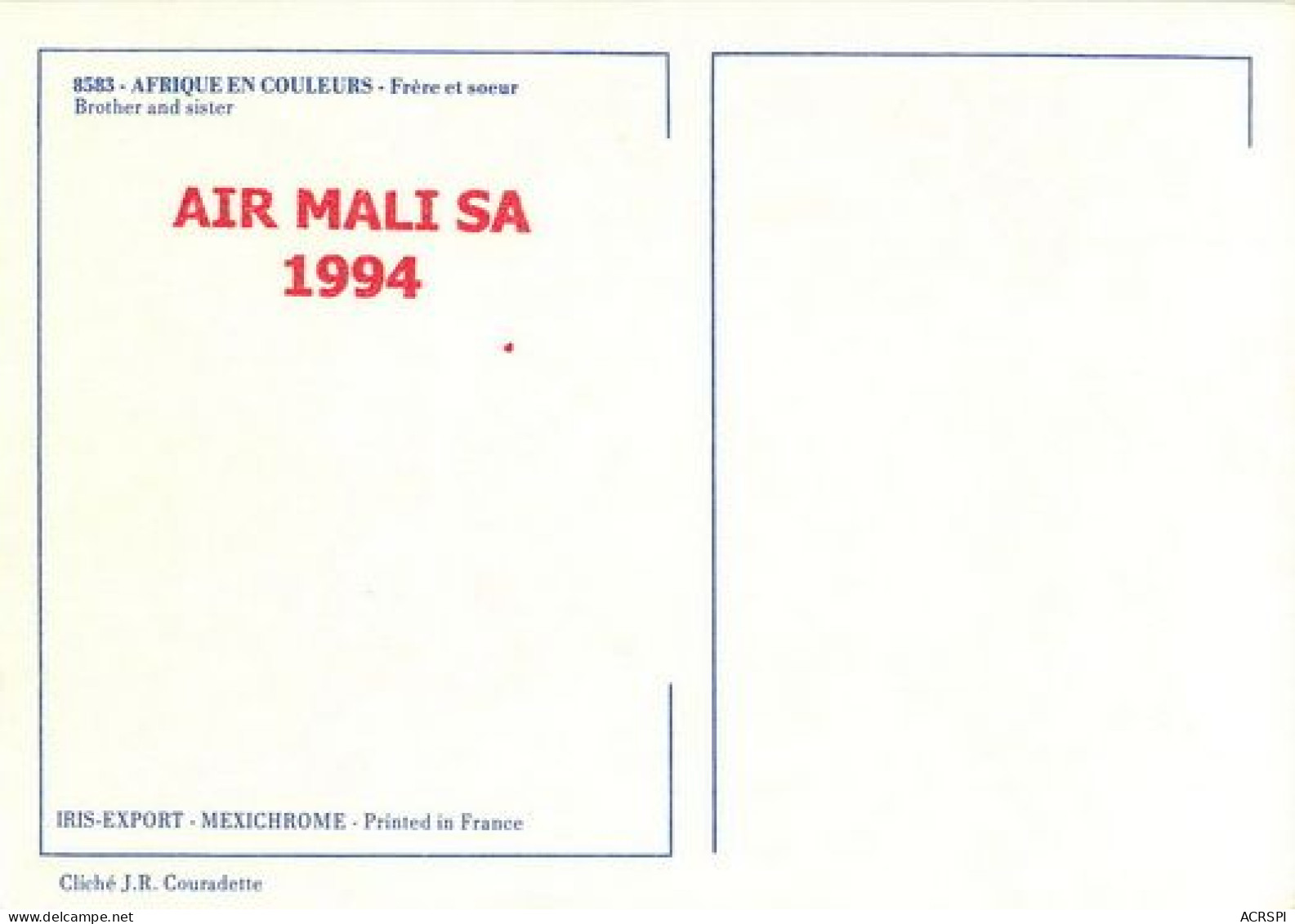 MALI Ancien Soudan  Freres Et Soeurs  22   (scan Recto-verso)MA2007Ter - Malí